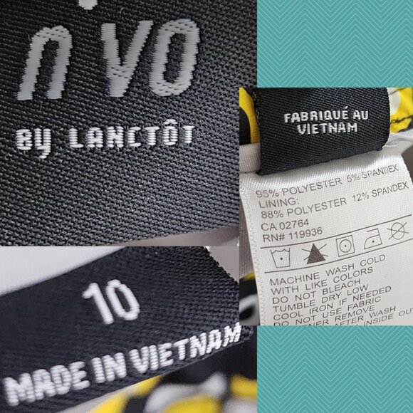 N'VO by Lanctot Yellow Geometric Printed Skort - Picture 4 of 4